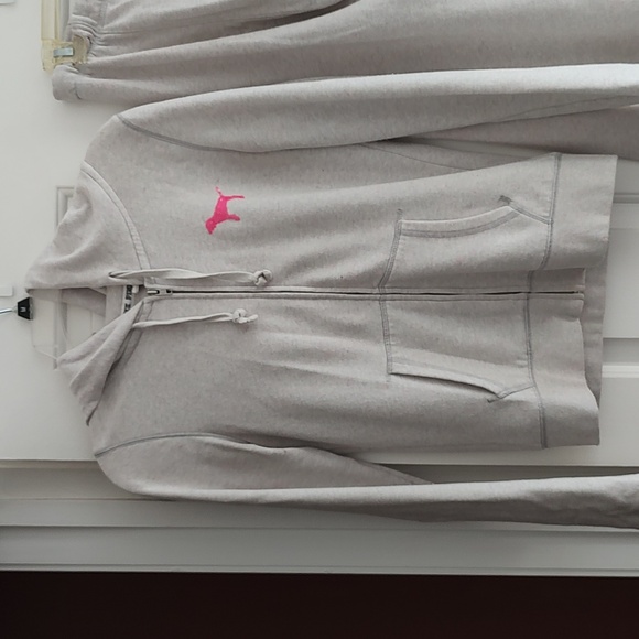 Victoria Secret Pink XS Confetti Hoodie & Boyfriend Pants - Picture 10 of 12
